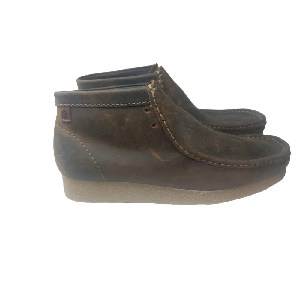 Clarks Shacre Chukka Boots Men's Size 10.5  Brown Leather